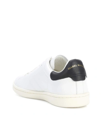 Shop Isabel Marant Bart Leather Sneakers In White