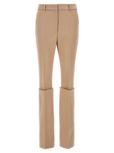 Sportmax Straight Leg Trousers With Pockets And Belt Loops In Brown