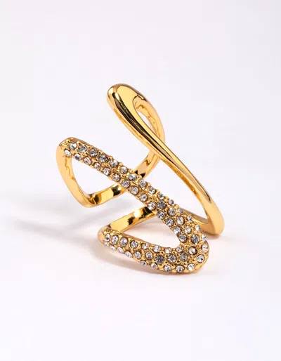 Lovisa Gold Plated Blingy Split Ring In Gold