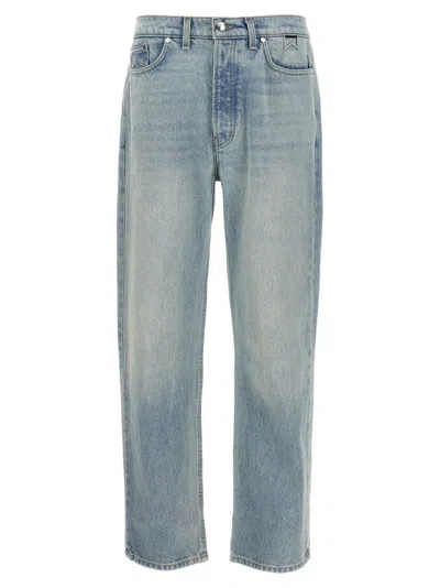 Rhude '90s High-waisted Faded Wash Denim Trousers In Blue