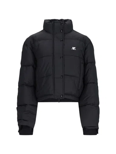 Courrèges Courreges Pre Nylon Puffer Jacket In Black