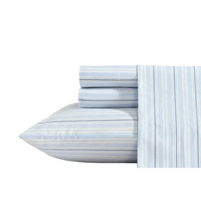 Nautica Camp Stripe Blue King Sheet Set In Blue