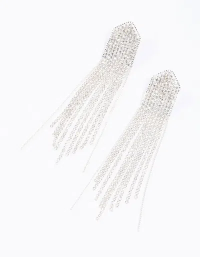 Lovisa Silver Multi Chain Pointed Drop Earrings In Silver