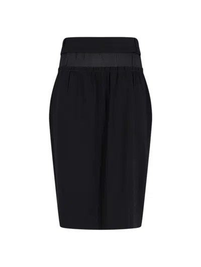 Maison Margiela Anonymity Of The Lining Midi Skirt In Black