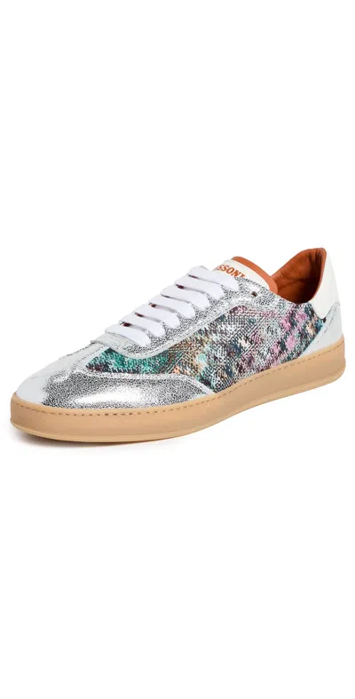 Missoni Zigzag Metallic Leather Sneakers