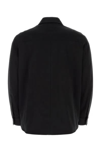 Dolce & Gabbana Men's Cotton Blend Shirt With Logo In Black