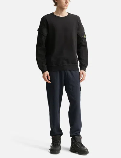 Stone Island Round Neck Jumper In Black