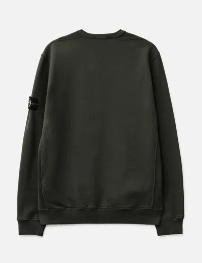 Stone Island Crewneck Sweater With Pockets In Green