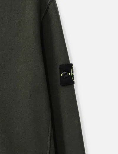 Stone Island Crewneck Sweater With Pockets In Green
