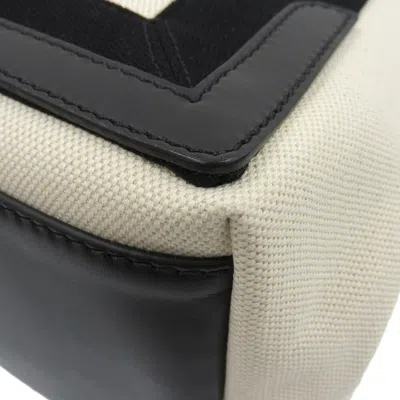 Pre-owned Balenciaga Black Off-white Canvas Leather Handbag Tote Bag ()