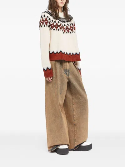 Alanui Fair Isle Patterned Wool Sweater In Multi