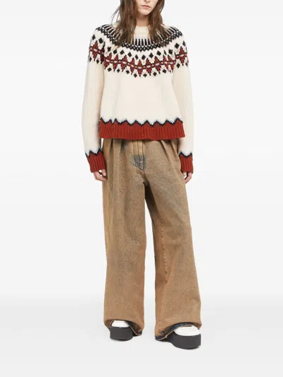 Alanui Fair Isle Patterned Wool Sweater In Multi