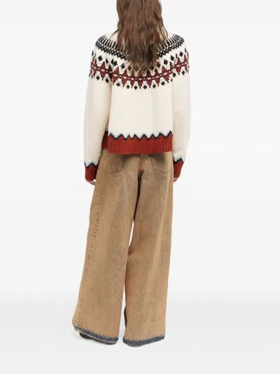 Alanui Fair Isle Patterned Wool Sweater In Multi