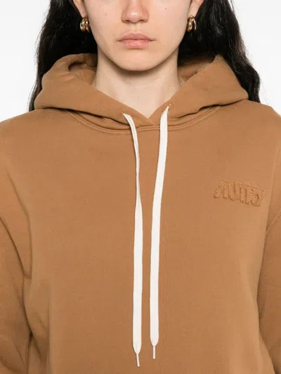 Autry Drawstring Hooded Knitwear With Ribbed Cuffs In Black
