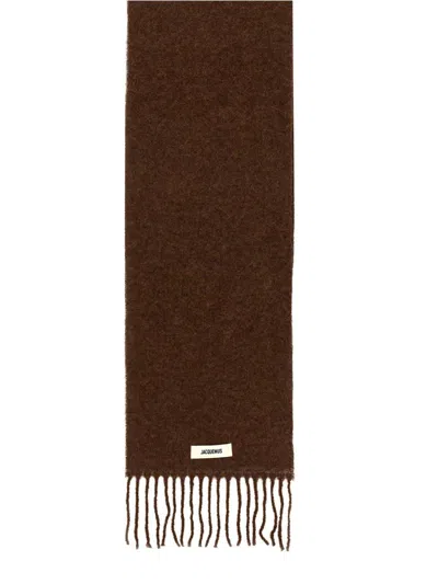 Jacquemus Brown Alpaca L Echarpe Carro Scarf In Brown
