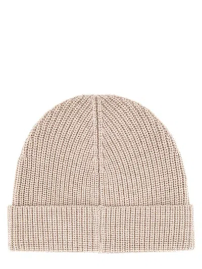 Isabel Marant Wool Hat With Logo Patch In Neutral