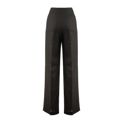 Alberta Ferretti Light Wool Gray Pants In Gray
