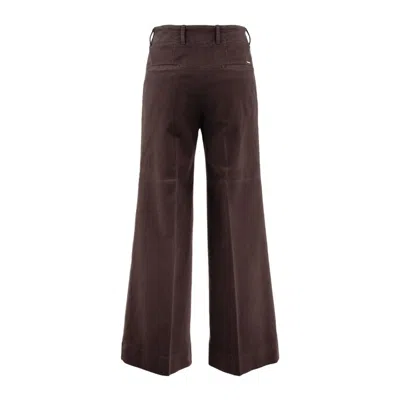 Incotex Moleskin Palazzo Pants In Brown