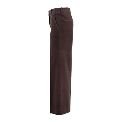 Incotex Moleskin Palazzo Pants In Brown