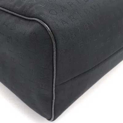 Pre-owned Bvlgari Black Canvas Leather Handbag Tote Bag ()