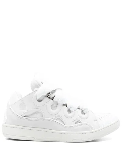 Lanvin Curb Sneakers In White