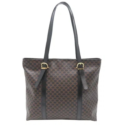 Pre-owned Celine Black Brown Pvc Tote Bag ()