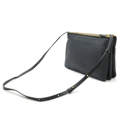 Pre-owned Celine Black Leather Pochette Pouch Shoulder Bag ()