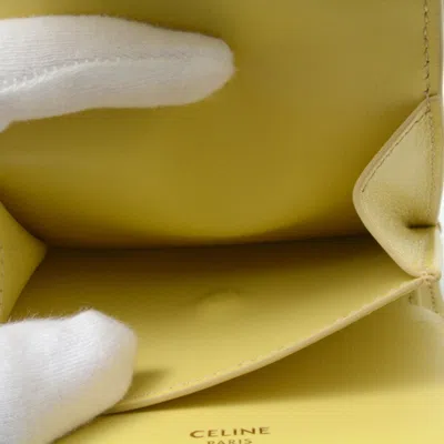 Pre-owned Celine Yellow Leather Wallet (tri-fold) ()