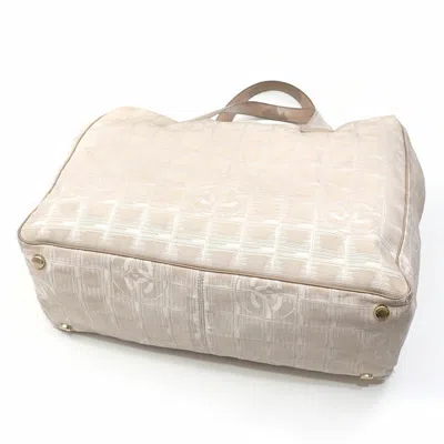 Pre-owned Chanel Beige New Travel Line Leather Tote Bag ()
