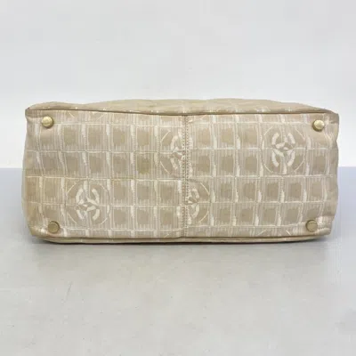 Pre-owned Chanel Beige Silver Nylon Tote Bag ()
