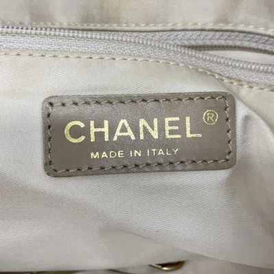 Pre-owned Chanel Beige Silver Nylon Tote Bag ()