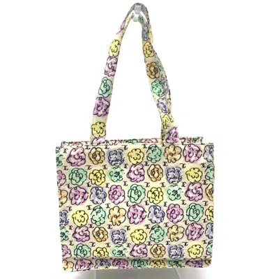 Pre-owned Chanel Camellia Nylon Canvas Tote Bag ()