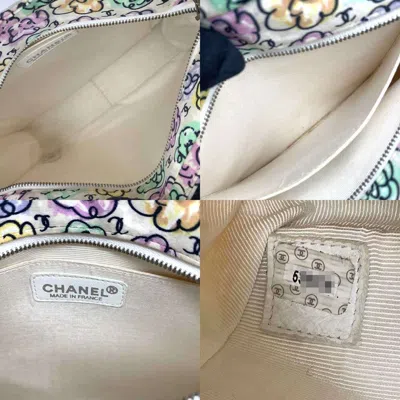 Pre-owned Chanel Camellia Nylon Canvas Tote Bag ()