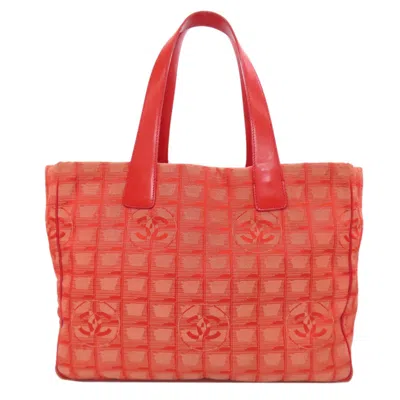 Pre-owned Chanel New Travel Line Red Color Tote Bag ()