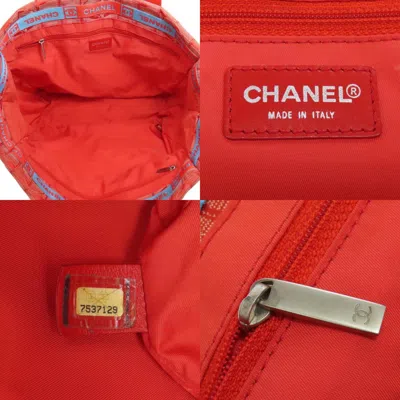 Pre-owned Chanel New Travel Line Red Color Tote Bag ()