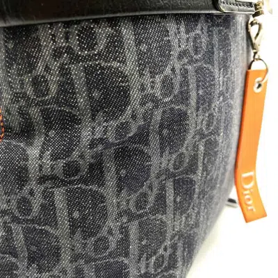 Pre-owned Dior Christian  Navy Denim Leather Tote Bag ()