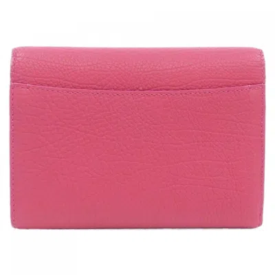 Pre-owned Delvaux Red Color Wallet (tri-fold) ()