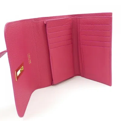 Pre-owned Delvaux Red Color Wallet (tri-fold) ()