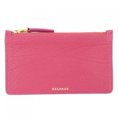 Pre-owned Delvaux Red Color Wallet (tri-fold) ()