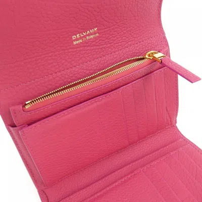 Pre-owned Delvaux Red Color Wallet (tri-fold) ()