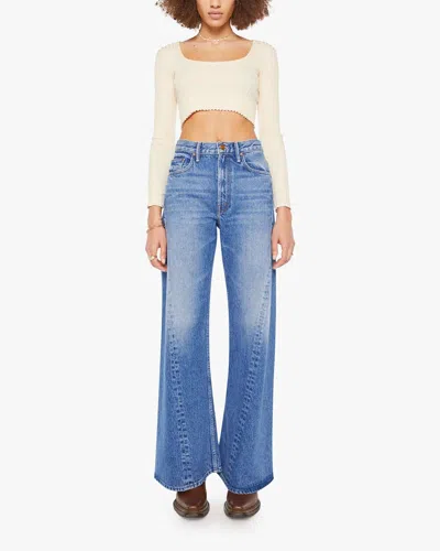 Mother The Lemon Twist Sneak Button-fly Jeans In Blue