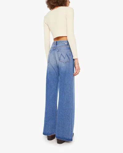 Mother The Lemon Twist Sneak Button-fly Jeans In Blue