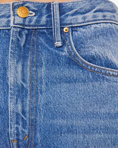 Mother The Lemon Twist Sneak Button-fly Jeans In Blue