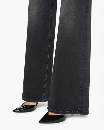 Mother Jeans Hustler Roller Sneak Fray In Black