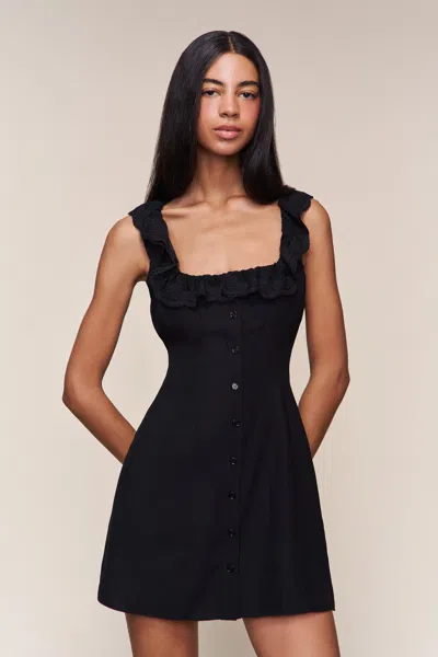 Danielle Guizio Ny Paloma Mini Dress In Black