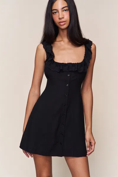 Danielle Guizio Ny Paloma Mini Dress In Black