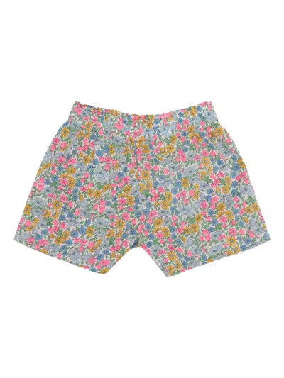 Mc2 Saint Barth Floral Elasticated Cotton Shorts In Multi