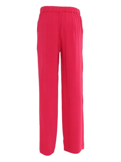 P.a.r.o.s.h Straight-leg Pants With Elastic Waistband And Side Pockets In Pink