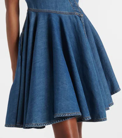 Alaïa Wrap Dress In Blue