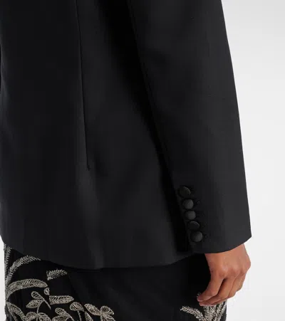 Costarellos Lesia Embellished Wool-blend Blazer In Black